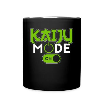 Funny Kaiju Japanese Monster Gift - Full Colour Mug - black - Front