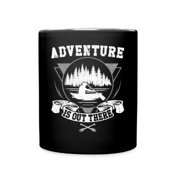 Canoe Canoeing Vintage Adventure - Tasse einfarbig - Schwarz - Vorne