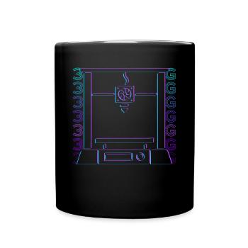 3D Printing 3D Printer Retro Gift - Full Colour Mug - black - Front