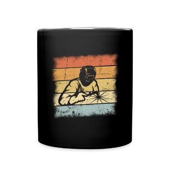Schweißer Design - Tasse einfarbig - Schwarz - Vorne
