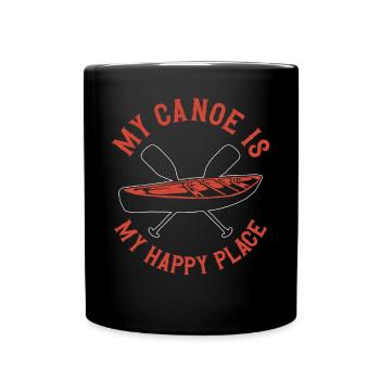 Canoe Canoeing Vintage My Canoe Is - Full Colour Mug - black - Front