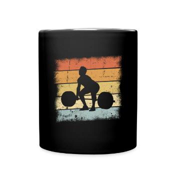 Gewichtheber Geschenk - Tasse einfarbig - Schwarz - Vorne
