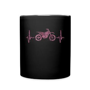 Moto MotoCycliste Biker Biker - Mug uni - noir - Devant
