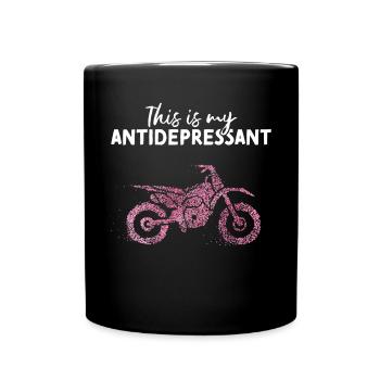 Moto MotoCycliste Biker Biker - Mug uni - noir - Devant