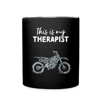 Motorcycle Motorcycling Therapist Biker - Full Colour Mug - black - Front