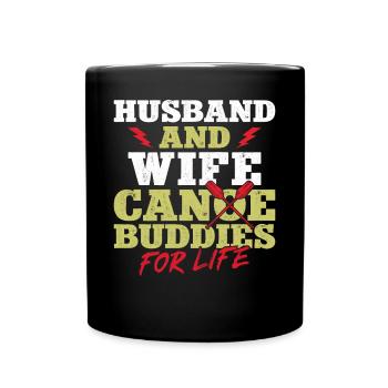 Canoe Canoeing Marriage Wedding - Tasse einfarbig - Schwarz - Vorne
