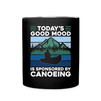 Canoe Canoeing Vintage Retro - Tasse einfarbig - Schwarz - Vorne