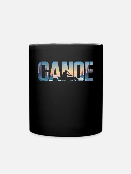 Canoe Canoeing Canoe - Tasse einfarbig - Schwarz