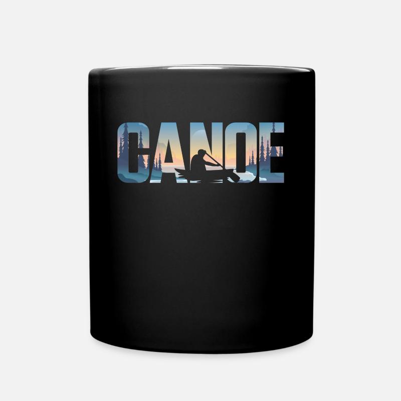 Canoe Canoeing Canoe - Tasse einfarbig - Schwarz