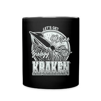 Lass uns Kraken Funny Squid Marine Biologist Sea bekommen - Tasse einfarbig - Schwarz - Vorne