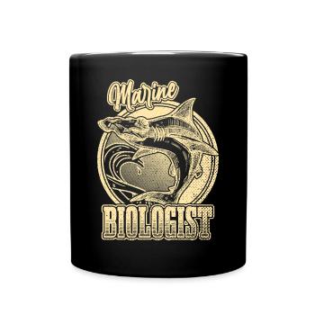 Marine Biologist Hammerhead Shark Marine Biology - Full Colour Mug - black - Front