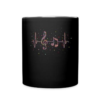 Music Key Music Teacher Music School - Full Colour Mug - black - Front