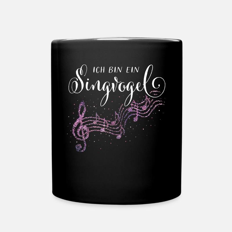 Singvogel Singen Sängerin Chor Sopran - Tasse einfarbig - Schwarz