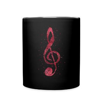 Orchester Chor Musiker Notenschlüssel - Tasse einfarbig - Schwarz - Vorne