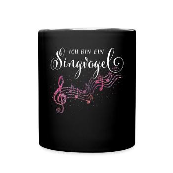 Sängerin Sänger Chor Acapella Singen - Tasse einfarbig - Schwarz - Vorne