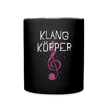 Klangkörper Chor Acapella Singen Sänger - Tasse einfarbig - Schwarz - Vorne