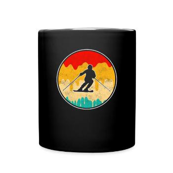 Ski Rétro - Mug uni - noir - Devant