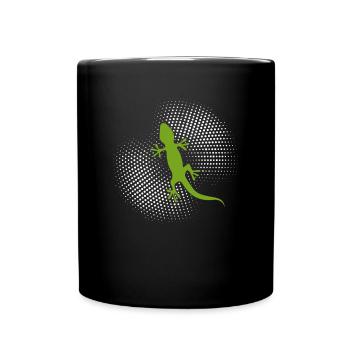 Eidechse - Tasse einfarbig - Schwarz - Vorne