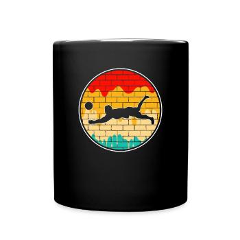 Volleyball Retro - Full Colour Mug - black - Front