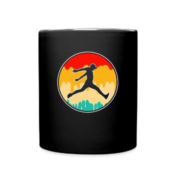 Parkour Retro Logo - Tasse einfarbig - Schwarz - Vorne