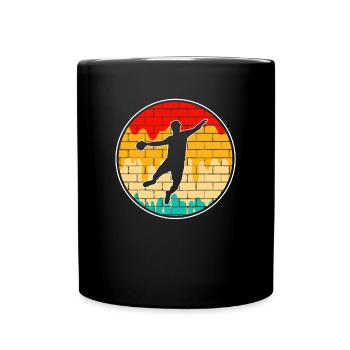 Handball Retro - Full Colour Mug - black - Front