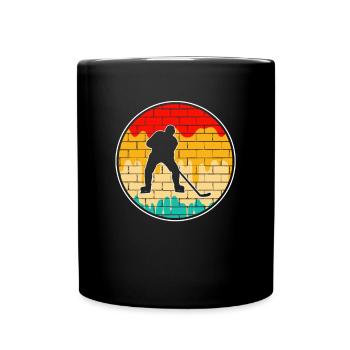 Eishockey Retro - Tasse einfarbig - Schwarz - Vorne