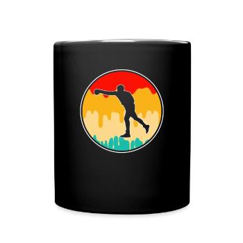 Boxen Retro Logo - Tasse einfarbig - Schwarz - Vorne