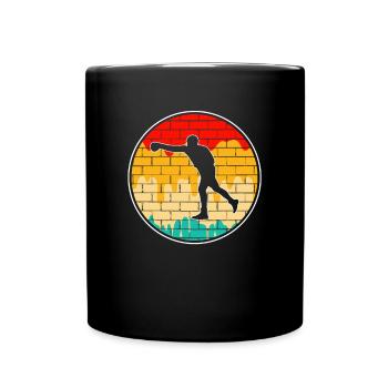 Boxen Retro Logo - Tasse einfarbig - Schwarz - Vorne