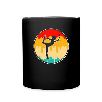 Yoga Méditation Rétro - Mug uni - noir - Devant