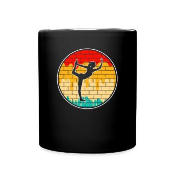 Yoga Méditation Rétro - Mug uni - noir - Devant