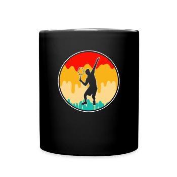 Tennis Rétro - Mug uni - noir - Devant