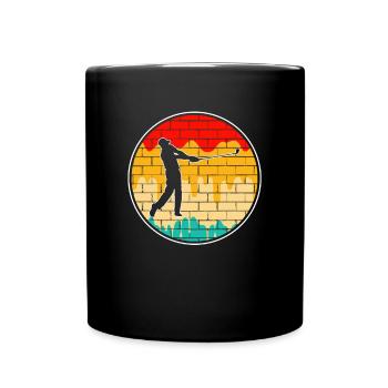Golf Retro - Full Colour Mug - black - Front