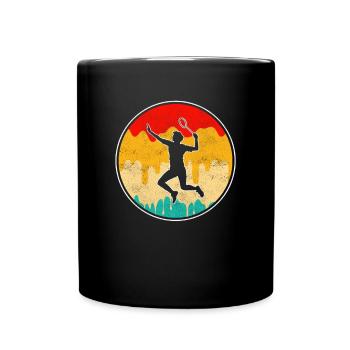 Badminton Rétro - Mug uni - noir - Devant