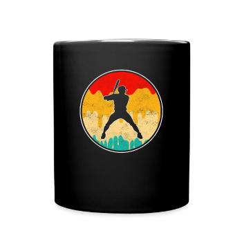 Baseball Retro Logo - Mug uni - noir - Devant
