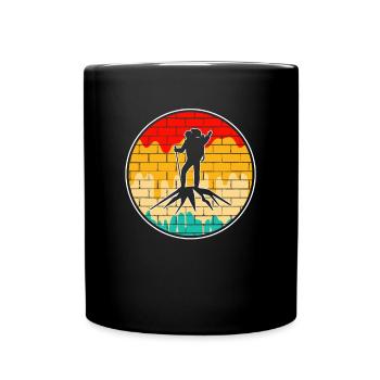 Mountaineering Retro - Full Colour Mug - black - Front