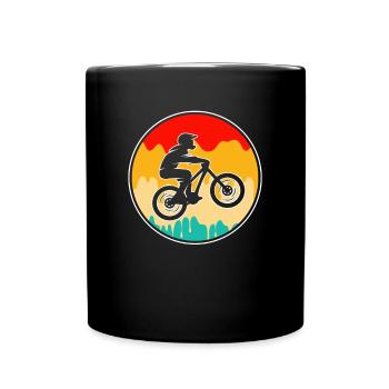 Mountain Bike Retro - Full Colour Mug - black - Front