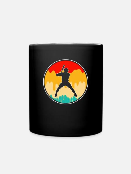 Baseball Retro - Tasse einfarbig - Schwarz