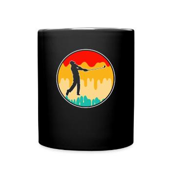 Golf Retro - Full Colour Mug - black - Front