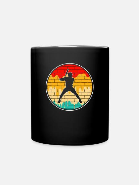 Baseball Retro Logo - Tasse einfarbig - Schwarz
