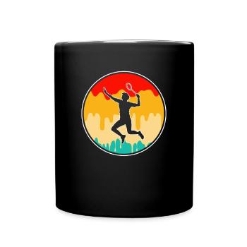 Badminton Rétro - Mug uni - noir - Devant