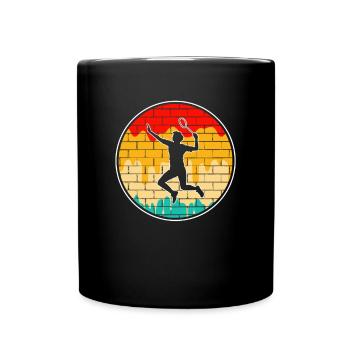 Badminton Rétro - Mug uni - noir - Devant