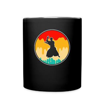 Aikido Retro - Full Colour Mug - black - Front