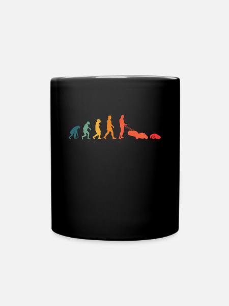 Robotic Lawn Mower Evolution Retro Robotic Lawn Mower - Full Colour Mug - black