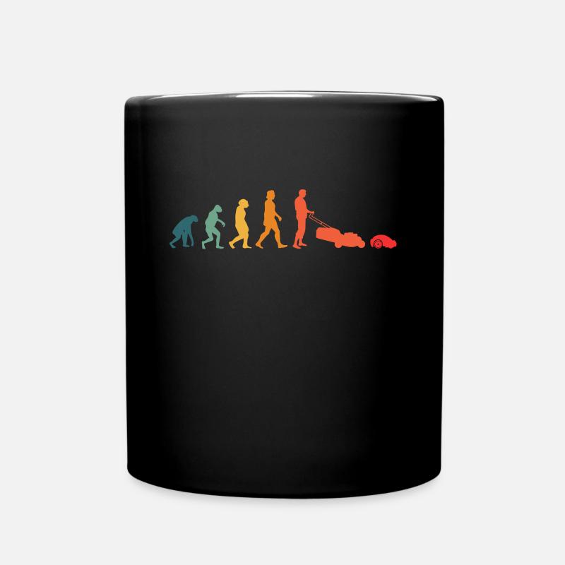 Robotic Lawn Mower Evolution Retro Robotic Lawn Mower - Full Colour Mug - black