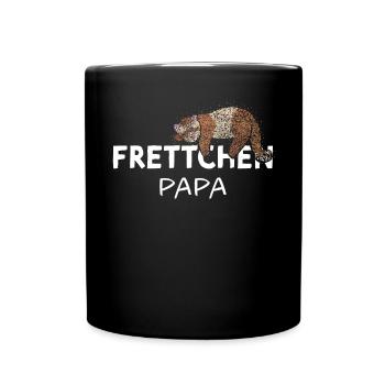 Frettchen Otter Fischoffer Papa Vatertag - Tasse einfarbig - Schwarz - Vorne