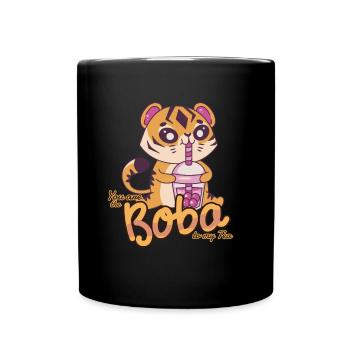 Du bist der Boba zu meinem Tee - Kawaii Bubble Tea - Tasse einfarbig - Schwarz - Vorne
