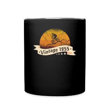 MTB-Bike Mountainbike born in 1955 Birthday - Full Colour Mug - black - Front