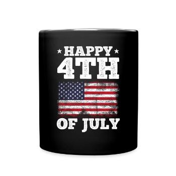 Patriotic Day 4th Of July US Flag Happy 4th Of - Full Colour Mug - black - Front