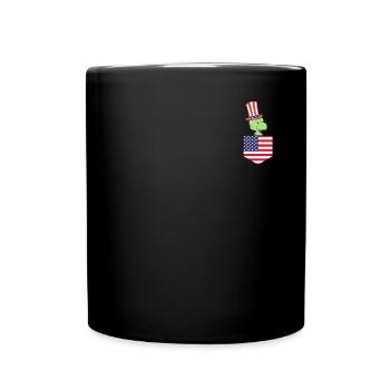 Journée patriotique Dino Drapeau américain Dino Pocket 4 juillet - Mug uni - noir - Devant