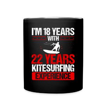 40 Year Old Kitesurfer Kiteboarding 40 Birthday - Full Colour Mug - black - Front